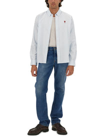 Ami Paris Unisex Camicia Con Blue