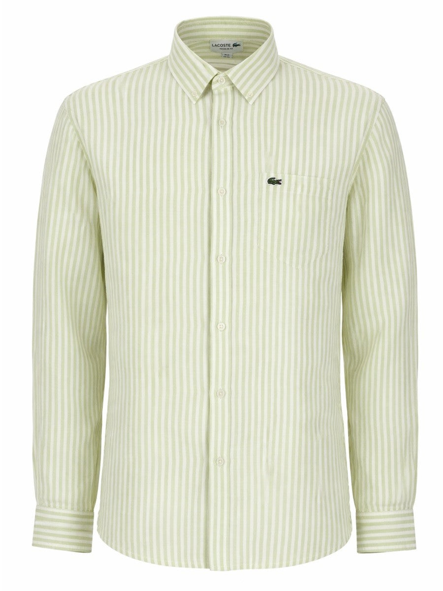 Lacoste Men's Camicia Con Green