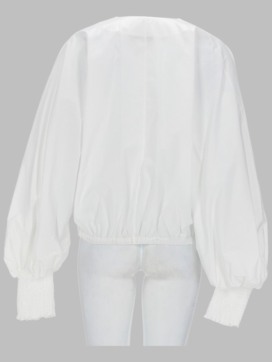 Balmain Women's Camicia Con Manica Pipistrello White