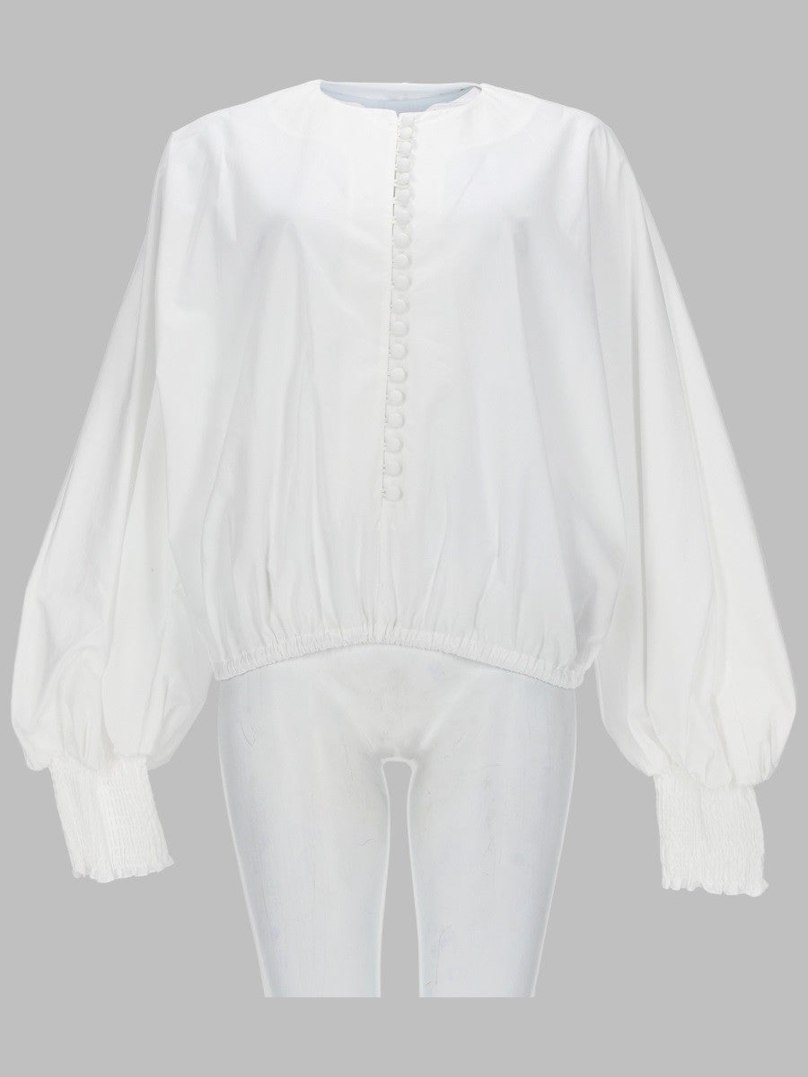 Balmain Women's Camicia Con Manica Pipistrello White
