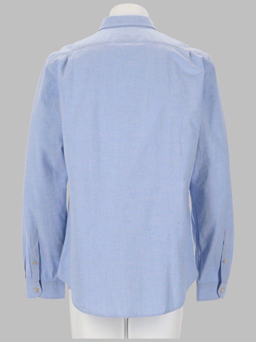 Ps By Paul Smith Men's Camicia Con Patch Zebra Blue