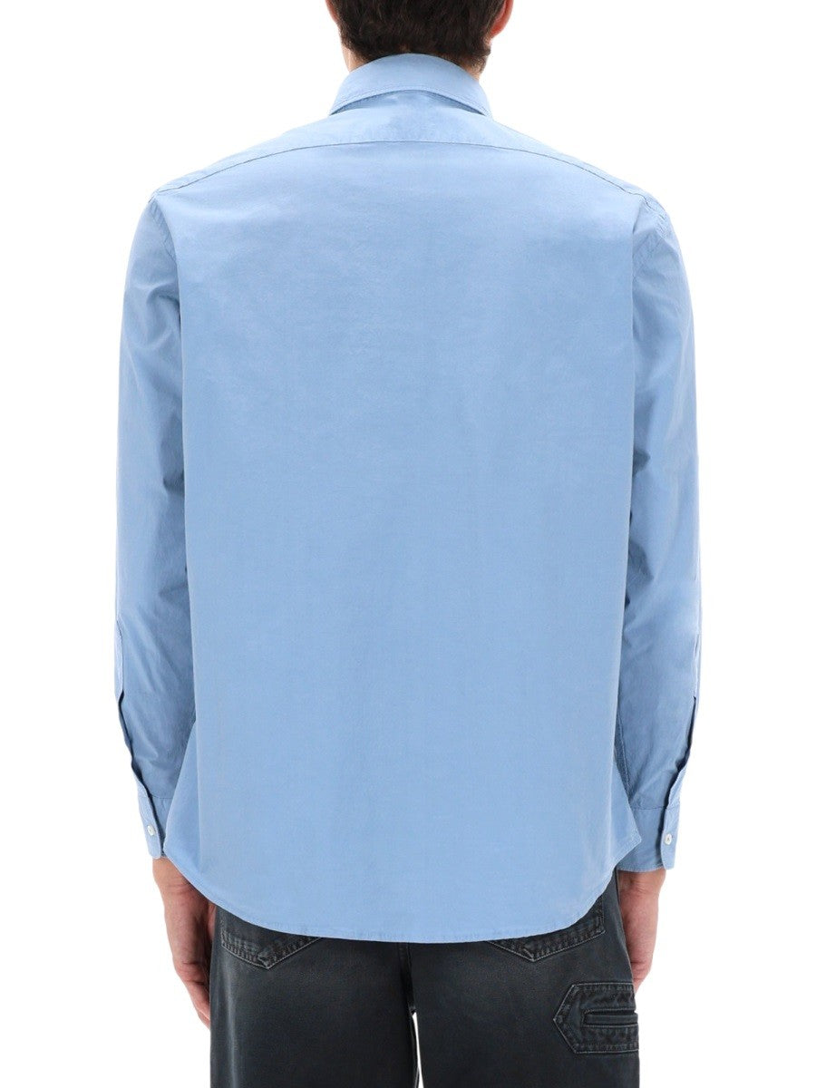No Problemo Men's Camicia Con Stampa Blue