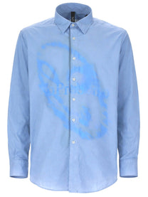 No Problemo Men's Camicia Con Stampa Blue