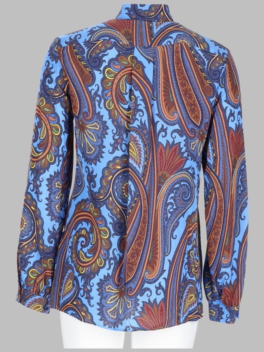 ETRO Women's Camicia Con Stampa Paisley Multicolor