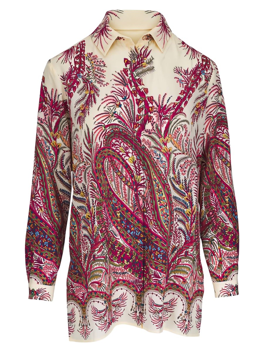 ETRO Women's Camicia Con Stampa Paisley Multicolor