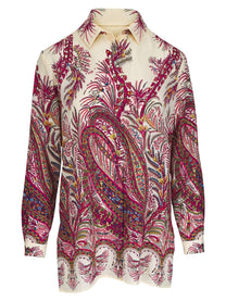 ETRO Women's Camicia Con Stampa Paisley Multicolor