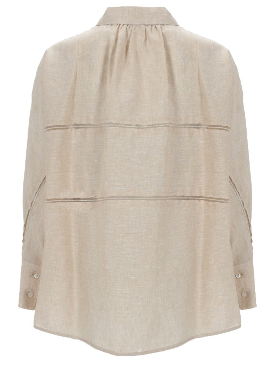 Fabiana Filippi Women's Camicia Cropped in Tela DI Lino Beige