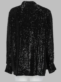 P.A.R.O.S.H Women's Camicia Gadget Con Paillettes Black
