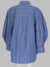 Ganni Women's Camicia in Cotone Righe Blue