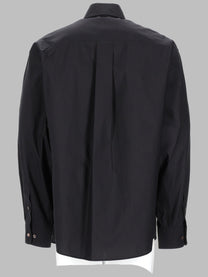 Lemaire Men's Camicia in Cotone Misto Seta Grey
