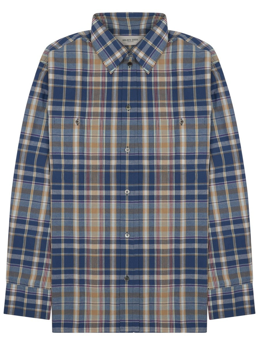 Golden Goose Men's Camicia in Cotone Multicolor