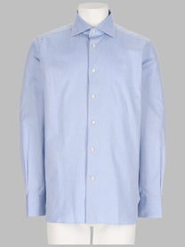 Zegna Men's Camicia in Cotone Blue