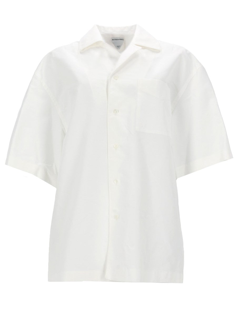 Bottega Veneta Men's Camicia in Cotone White