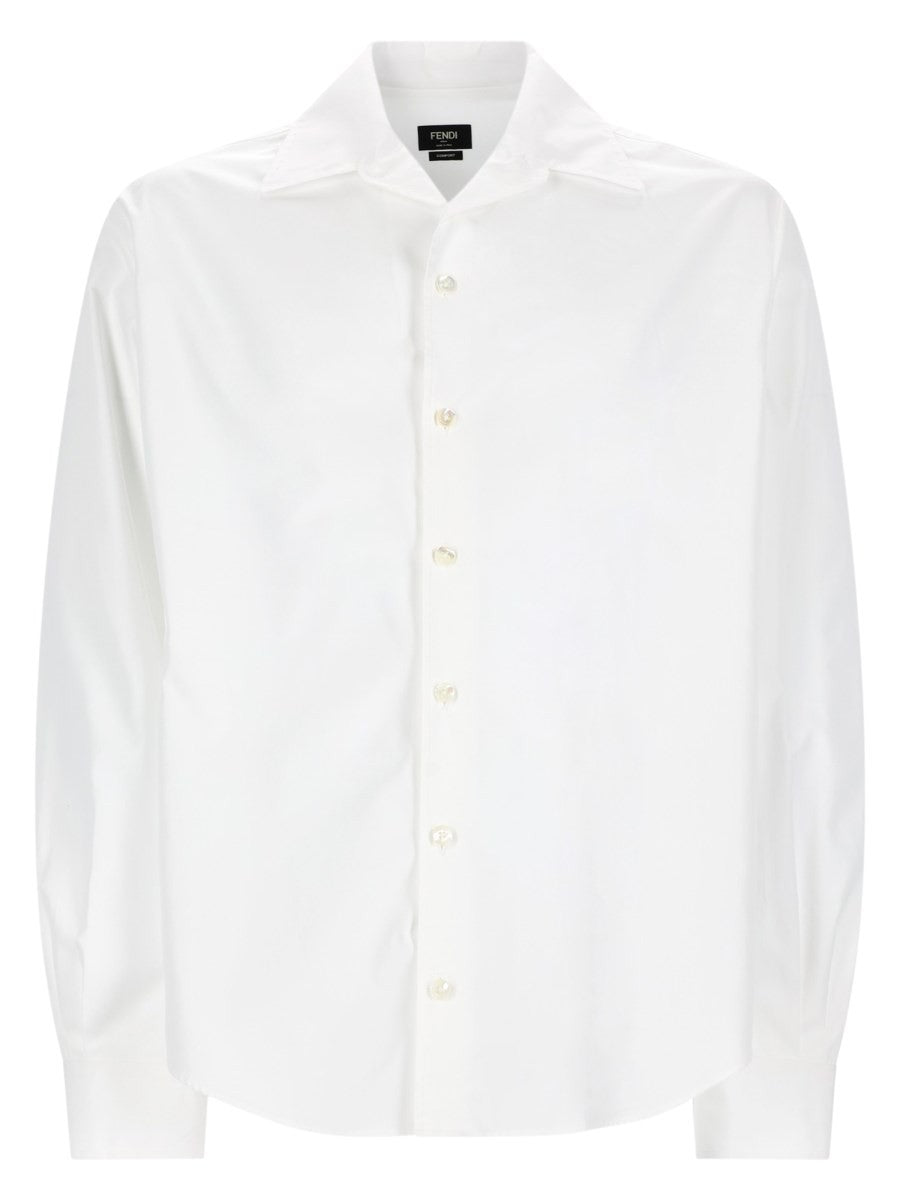 Fendi Men's Camicia in Cotone White