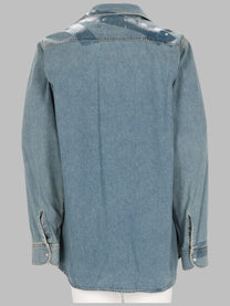 Maison Margiela Men's Camicia in Denim Taped Blue