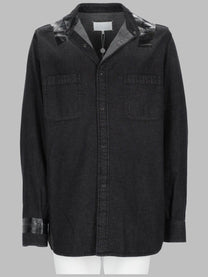Maison Margiela Men's Camicia in Denim Taped Black