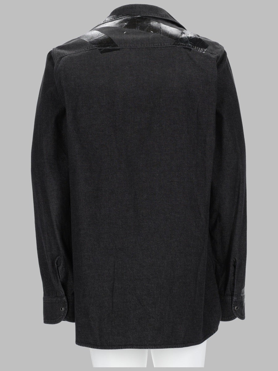 Maison Margiela Men's Camicia in Denim Taped Black