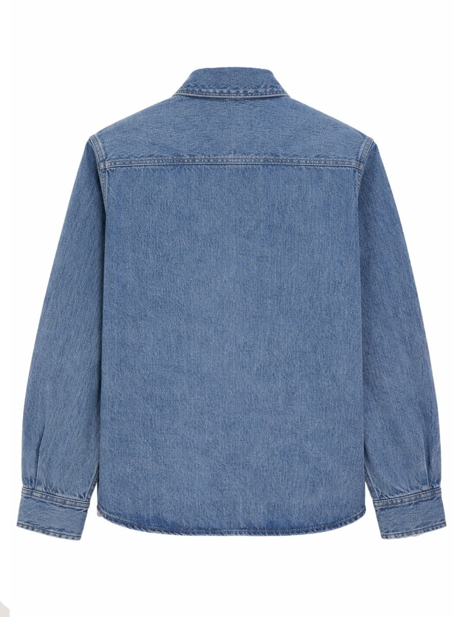 Ami Paris Unisex Denim Shirt Blue, view 2