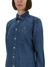 Polo Ralph Lauren Women's Camicia in Denim Blue