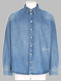 JACQUEMUS Men's Camicia in Denim Blue