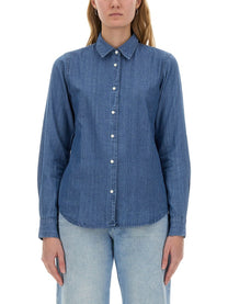 Aspesi Women's Denim Shirt Blue Aspesi