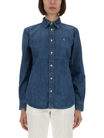 Polo Ralph Lauren Women's Camicia in Denim Blue