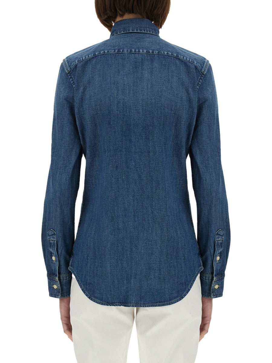 Polo Ralph Lauren Women's Camicia in Denim Blue