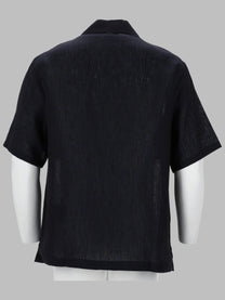 Herno Men's Camicia in Lino Blue
