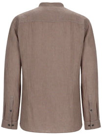 HUGO BOSS Men's Camicia in Lino Brown
