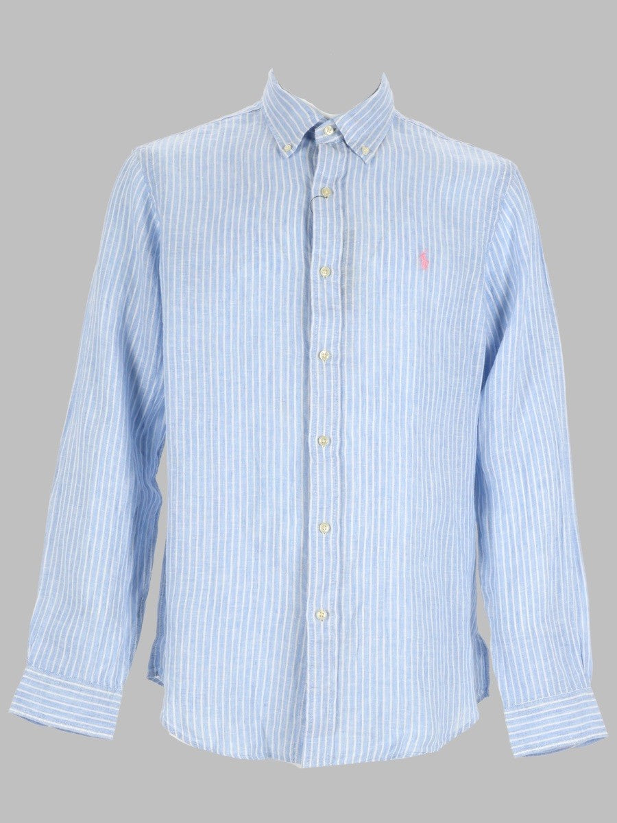 Polo Ralph Lauren Men's Camicia in Lino Blue