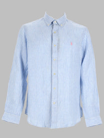 Polo Ralph Lauren Men's Camicia in Lino Blue