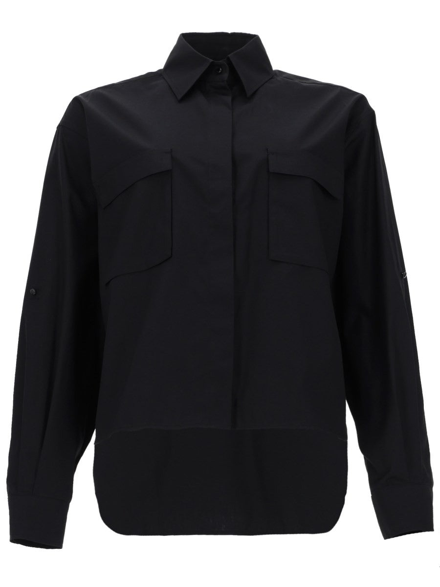 Max Mara Women's Camicia in Popeline DI Cotone Black