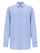 Balenciaga Women's Poplin Technical Ultra Fine Shirt Blue