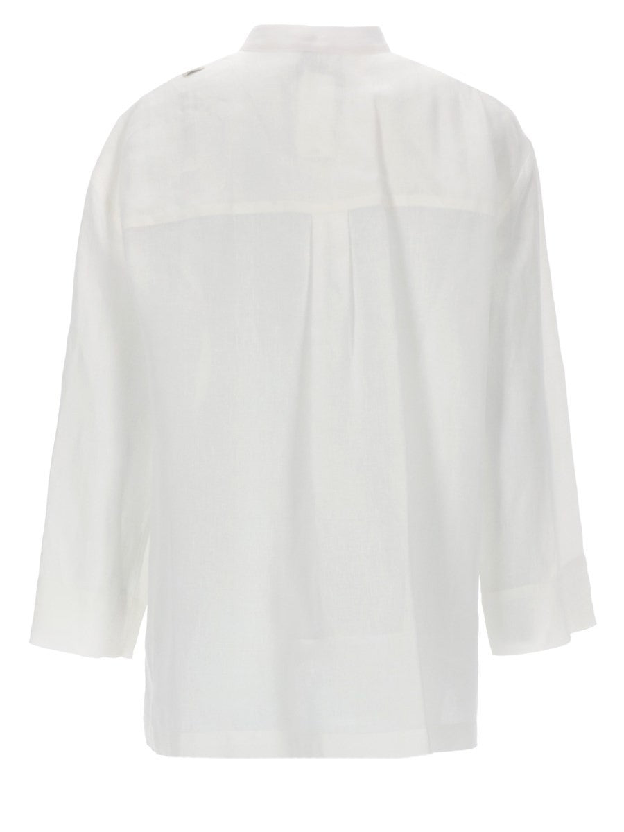 S MAX MARA Women's Camicia in Puro Lino White