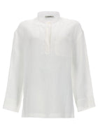 S MAX MARA Women's Puro Linen Shirt White