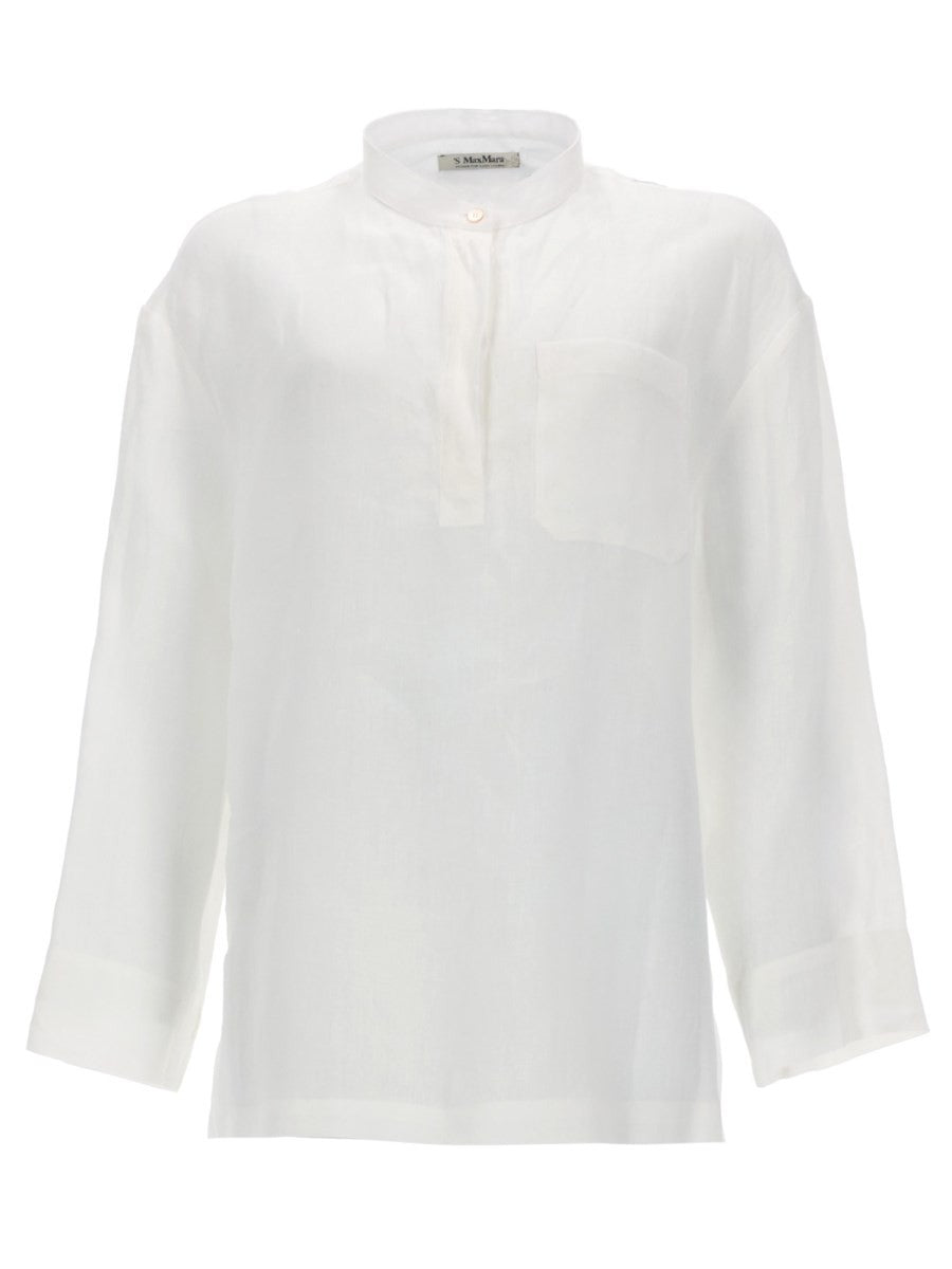 S MAX MARA Women's Camicia in Puro Lino White