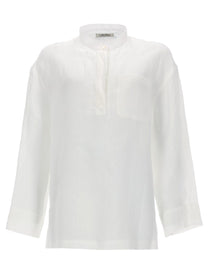 S MAX MARA Women's Camicia in Puro Lino White