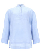 S MAX MARA Women's Puro Linen Shirt Blue