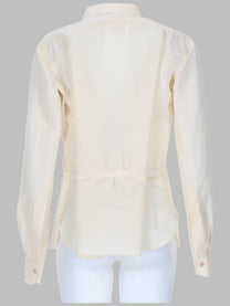 Maison Margiela Women's Camicia in Seta Cotone White