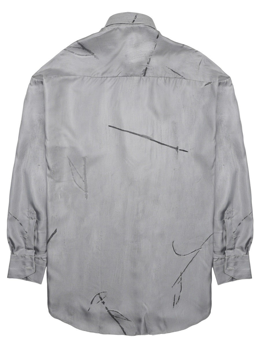 Costumein Men's Silk Shirt Grey, view 2