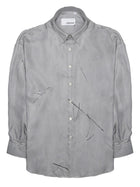 Costumein Men's Silk Shirt Grey