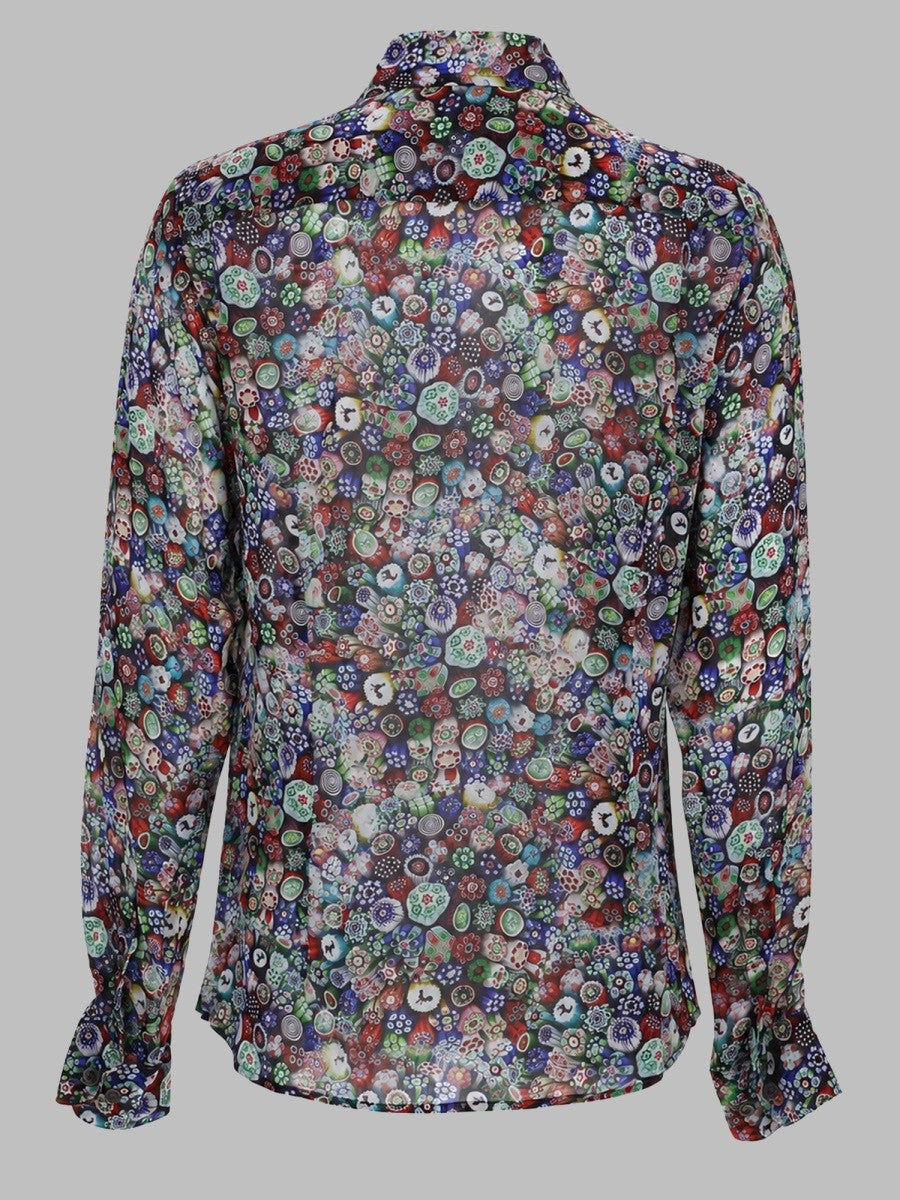 Dries Van Noten Women's Camicia in Viscosa Ricamata Multicolor
