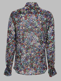 Dries Van Noten Women's Camicia in Viscosa Ricamata Multicolor