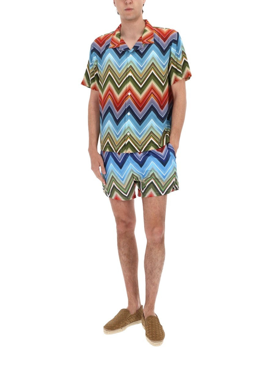 Missoni Men's Camicia in Viscosa Multicolor