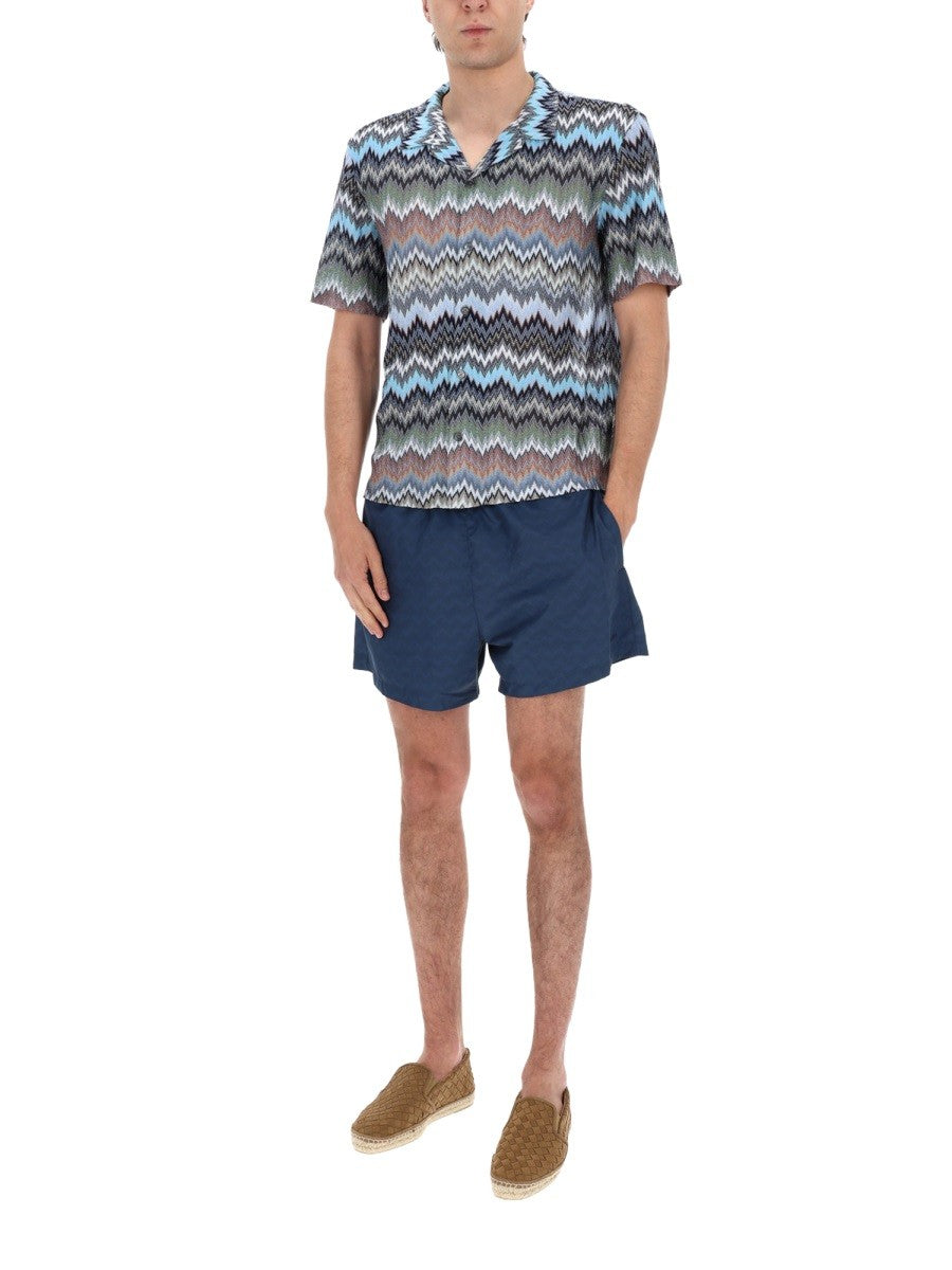 Missoni Men's Viscose Shirt Multicolor, view 2