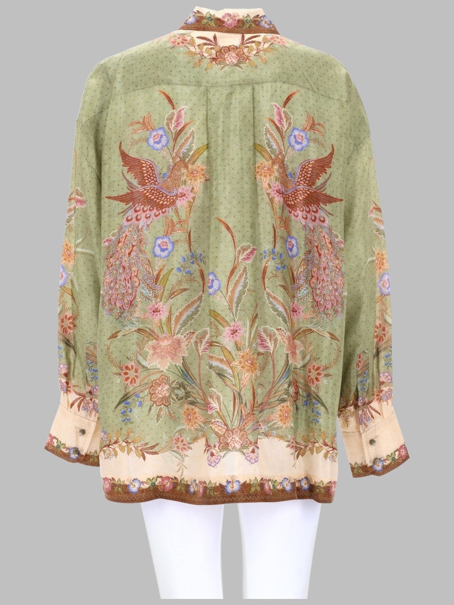 Zimmermann Women's Camicia Indra Relaxed Fit Green