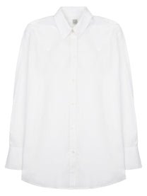 Toteme Women's Camicia Oversize in Cotone Lino White