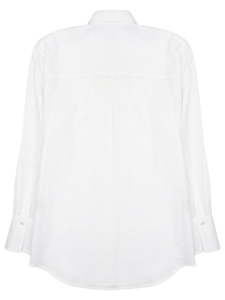 Toteme Women's Camicia Oversize in Cotone Lino White