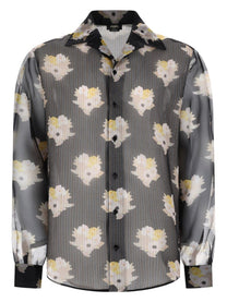 Fendi Men's Camicia Oversize in Seta Cotone Black