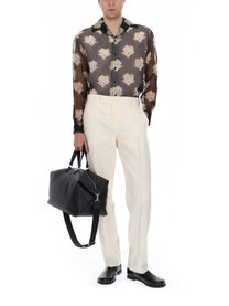 Fendi Men's Camicia Oversize in Seta Cotone Black